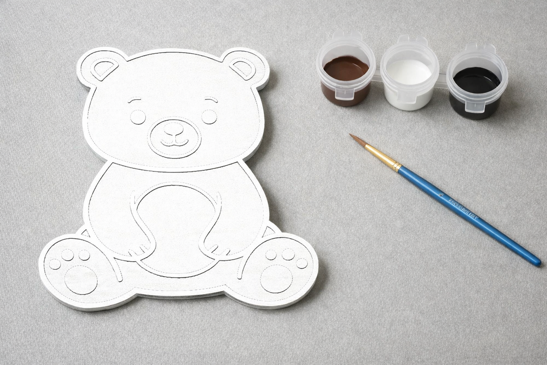 Verfbare beer figuur 3D-geprint DIY knutselobject met verf van Hunoba Creative