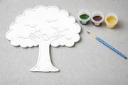 Verfbare boom figuur 3D-geprint DIY knutselobject met verf van Hunoba Creative
