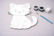 Verfbare kat figuur 3D-geprint DIY knutselobject met verf van Hunoba Creative