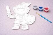 Verfbare ridder figuur 3D-geprint DIY knutselobject met verf van Hunoba Creative