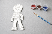 Verfbare Ryder Paw Patrol 3D-geprint DIY knutselobject met verf en kwast van Hunoba Creative
