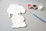Verfbare Skye Paw Patrol 3D-geprint DIY knutselobject met verf en kwast van Hunoba Creative