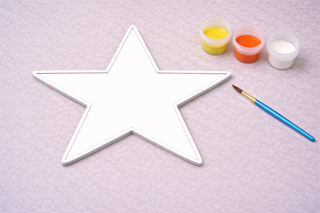 Verfbare ster figuur 3D-geprint DIY knutselobject met verf van Hunoba Creative