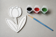 Verfbare tulp figuur 3D-geprint DIY knutselobject met verf van Hunoba Creative