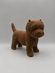 Bruin West Highland White Terrier decoratiebeeld als stijlvolle interieurdecoratie