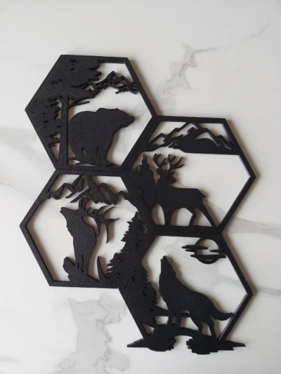 Wanddecoratie wilde dieren