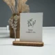 Kaart-/fotohouder met bloem