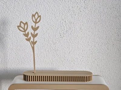 Kaart-/fotohouder met bloem