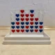 Romantisch 4 op een rij-spel met hartvormige speelstukken, ideaal als cadeau voor geliefden of speciale gelegenheden.