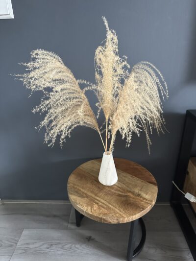Siervaas hoge Ribbel in zwarte kleur op tafel