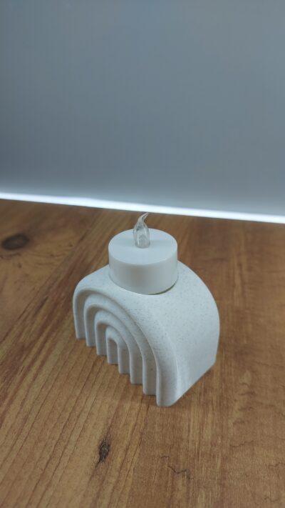 Waxinelichtjehouder Ribbelboog in moderne ribbelstijl, geschikt voor sfeervolle interieurdecoratie