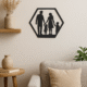 Wanddecoratie Familie in frame – 2 ouders en 2 kinderen