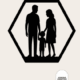 wanddecoratie familie silhouet