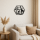 Wanddecoratie Giraffen in frame – elegantie en verbondenheid in silhouet