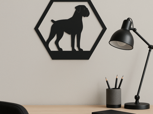 Wanddecoratie Boxer in frame