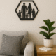 Wanddecoratie Familie in frame – 2 ouders en 3 kinderen